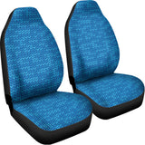 Blue Knitted Pattern Print Universal Fit Car Seat Covers 102422