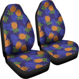 Blue Leaf Pineapple Pattern Print Universal Fit Car Seat Covers 102422