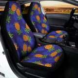 Blue Leaf Pineapple Pattern Print Universal Fit Car Seat Covers 102422