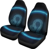 Blue Leo Zodiac Sign Print Universal Fit Car Seat Covers 102422