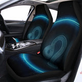 Blue Leo Zodiac Sign Print Universal Fit Car Seat Covers 102422