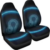 Blue Leo Zodiac Sign Print Universal Fit Car Seat Covers 102422