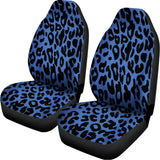 Blue Leopard Print Universal Fit Car Seat Covers 102422