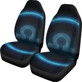 Blue Libra Zodiac Sign Print Universal Fit Car Seat Covers 102422