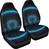 Blue Libra Zodiac Sign Print Universal Fit Car Seat Covers 102422