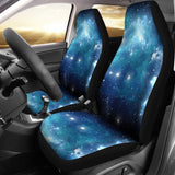 Blue Light Sparkle Galaxy Space Print Universal Fit Car Seat Covers 102422