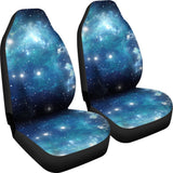 Blue Light Sparkle Galaxy Space Print Universal Fit Car Seat Covers 102422