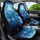 Blue Light Sparkle Galaxy Space Print Universal Fit Car Seat Covers 102422
