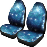 Blue Light Sparkle Galaxy Space Print Universal Fit Car Seat Covers 102422