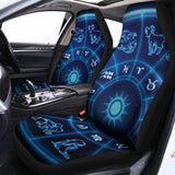 Blue Light Zodiac Circle Print Universal Fit Car Seat Covers 102422