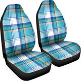Blue Madras Pattern Print Universal Fit Car Seat Covers 102422