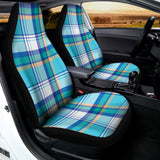 Blue Madras Pattern Print Universal Fit Car Seat Covers 102422