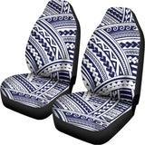 Blue Maori Polynesian Tattoo Print Universal Fit Car Seat Covers 102422