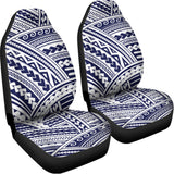 Blue Maori Polynesian Tattoo Print Universal Fit Car Seat Covers 102422