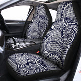 Blue Maori Polynesian Tribal Print Universal Fit Car Seat Covers 102422