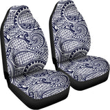 Blue Maori Polynesian Tribal Print Universal Fit Car Seat Covers 102422