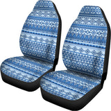 Blue Native American Aztec Pattern Print Universal Fit Car Seat Covers 102422