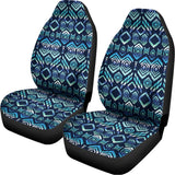 Blue Native Aztec Tribal Pattern Print Universal Fit Car Seat Covers 102422