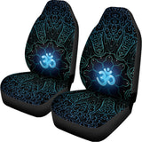 Blue Om Mandala Print Universal Fit Car Seat Covers 102422