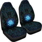 Blue Om Mandala Print Universal Fit Car Seat Covers 102422