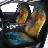 Blue Orange Stardust Galaxy Space Print Universal Fit Car Seat Covers 102422