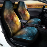 Blue Orange Stardust Galaxy Space Print Universal Fit Car Seat Covers 102422