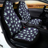 Blue Origami Crane Pattern Print Universal Fit Car Seat Covers 102422