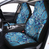 Blue Paisley Pattern Print Universal Fit Car Seat Covers 102422