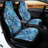 Blue Paisley Pattern Print Universal Fit Car Seat Covers 102422