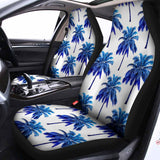 Blue Palm Tree Pattern Print Universal Fit Car Seat Covers 102422