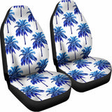 Blue Palm Tree Pattern Print Universal Fit Car Seat Covers 102422