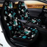 Blue Peony And Grey Rose Floral Print Universal Fit Car Seat Covers 102422