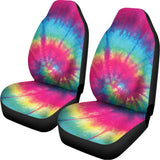 Blue Pink And Yellow Tie Dye Print Universal Fit Car Seat Covers 102422