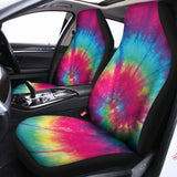 Blue Pink And Yellow Tie Dye Print Universal Fit Car Seat Covers 102422