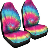 Blue Pink And Yellow Tie Dye Print Universal Fit Car Seat Covers 102422