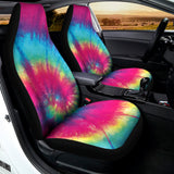 Blue Pink And Yellow Tie Dye Print Universal Fit Car Seat Covers 102422