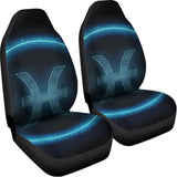 Blue Pisces Zodiac Sign Print Universal Fit Car Seat Covers 102422