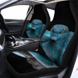 Blue Pit Viper Snake Print Universal Fit Car Seat Covers 102422