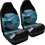 Blue Pit Viper Snake Print Universal Fit Car Seat Covers 102422