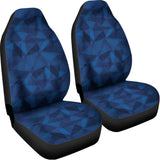 Blue Polygonal Geometric Print Universal Fit Car Seat Covers 102422