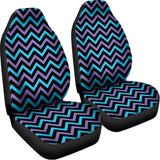 Blue Purple And Black Chevron Print Universal Fit Car Seat Covers 102422