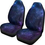 Blue Purple Cosmic Galaxy Space Print Universal Fit Car Seat Covers 102422