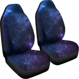 Blue Purple Cosmic Galaxy Space Print Universal Fit Car Seat Covers 102422