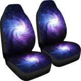 Blue Purple Spiral Galaxy Space Print Universal Fit Car Seat Covers 102422