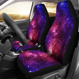 Blue Purple Stardust Galaxy Space Print Universal Fit Car Seat Covers 102422