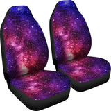 Blue Purple Stardust Galaxy Space Print Universal Fit Car Seat Covers 102422