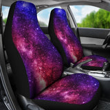 Blue Purple Stardust Galaxy Space Print Universal Fit Car Seat Covers 102422