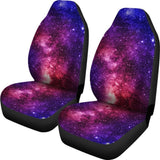 Blue Purple Stardust Galaxy Space Print Universal Fit Car Seat Covers 102422