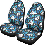 Blue Rainbow Unicorn Pattern Print Universal Fit Car Seat Covers 102422