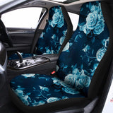 Blue Rose Floral Flower Pattern Print Universal Fit Car Seat Covers 102422